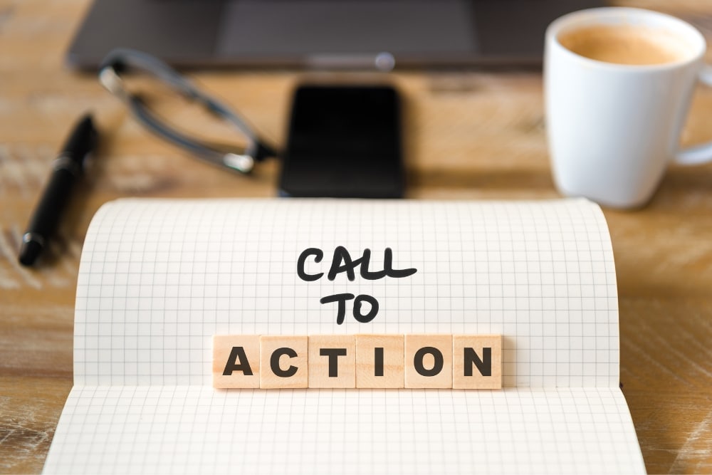 clear Call to Action on coaching website